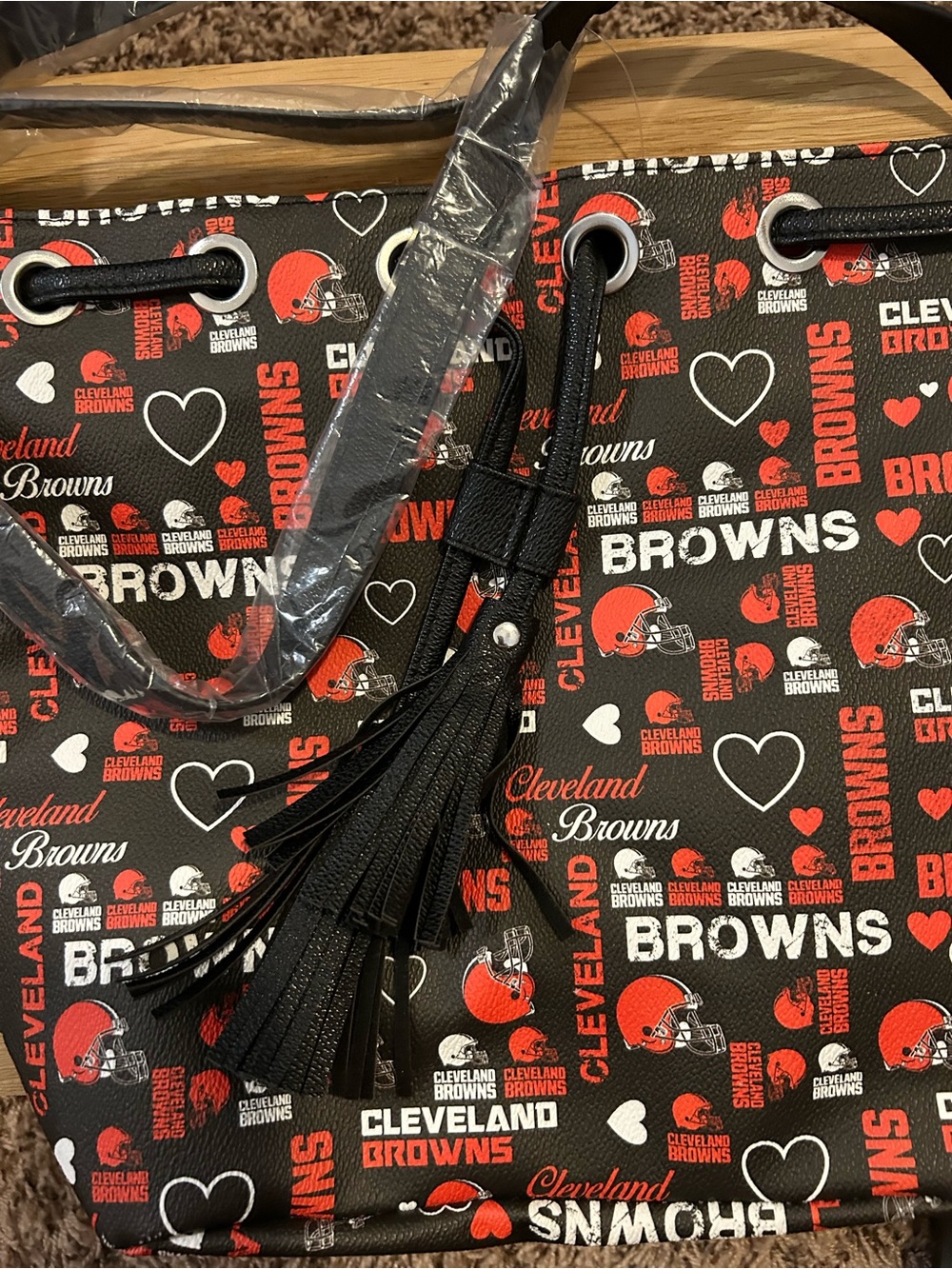 Fan Tote Bag - Black and Orange Team Print